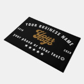 Black Business logo Bedrijfsnaam Branded Deurmat (Schuin)