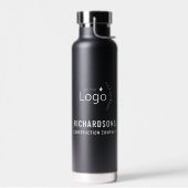 Black Business Logo Bouwbedrijf Waterfles (Links)