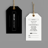 Black Business Logo Clothing Label Price Hang Labe Cadeaulabel