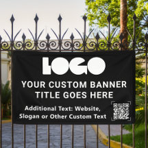 Black Business Logo Company QR-code buitenshuis 3'