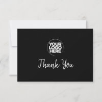 Black Business Logo en bericht bedankpas