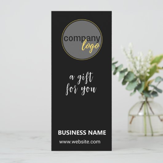 BLACK BUSINESS LOGO MERK BEDRIJF CADEAUBON (Staand voorkant)