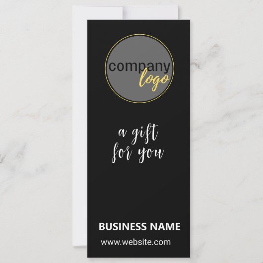 BLACK BUSINESS LOGO MERK BEDRIJF CADEAUBON (Voorkant)