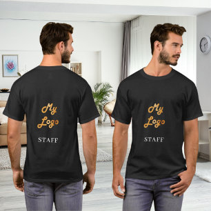 Black business logo personeelslid t-shirt