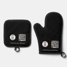 Black Business Logo Promotionele QR Code Tekst
