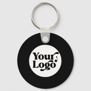 Black Business Logo QR Code Medewerker Sleutelhang Sleutelhanger