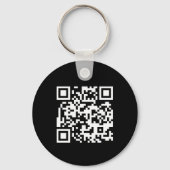 Black Business Logo QR Code Medewerker Sleutelhang Sleutelhanger (Achterkant)