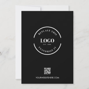 Black business logo QR code website op maat Kaart