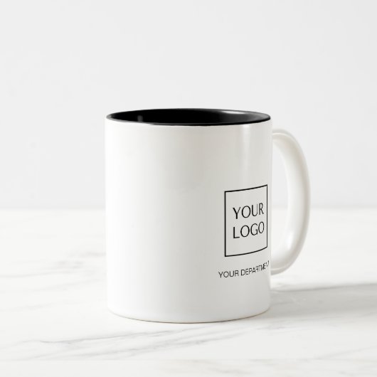 Black Business Logo Rechthoekige koffie Mok (Voorkant rechts)