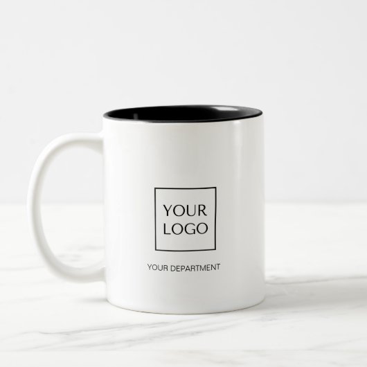 Black Business Logo Rechthoekige koffie Mok (Links)
