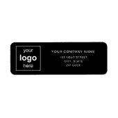 Black Business Logo Return Etiket (Voorkant)