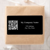 Black business qr code retour adres verzending etiket (Insitu)