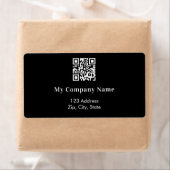 Black business qr code retour adres verzending etiket (Insitu)