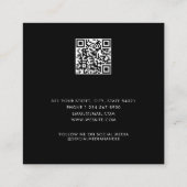 Black Business Refer Friend Reference Loyalty Kaar Vierkante Visitekaartje (Achterkant)