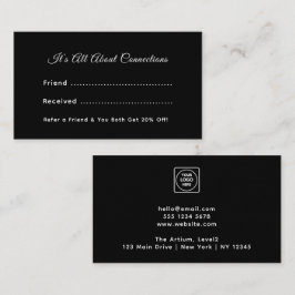 Black Business Referral-Kaart | Aangepast netwerk Afsprakenkaartje