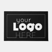 Black Business Welcome Mat Company Logo Doormat (Voorkant)
