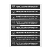 Black Business Wrap rondom Return Address Label (Vel)