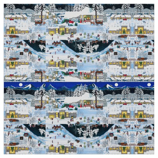 Black Butte Ranch-kerstverbinding Stof (Swatch)