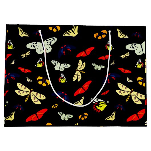 Black Butterflies Groot Cadeauzakje (Achterkant)