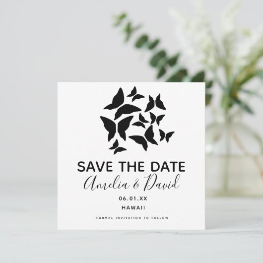 Black Butterflies Scattered sparen de Datum (Staand voorkant)