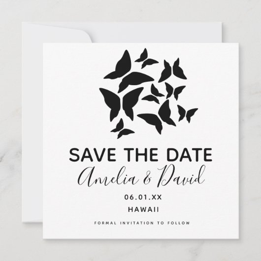 Black Butterflies Scattered sparen de Datum (Voorkant)