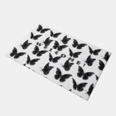 Black Butterflies Welkom Doormat Deurmat (Schuin)