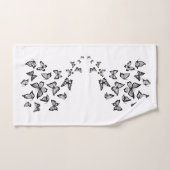 "Black Butterfly" Bath Towell Set Bad Handdoek (Handdoek)