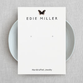 Black Butterfly Earring Display Card Visitekaartje