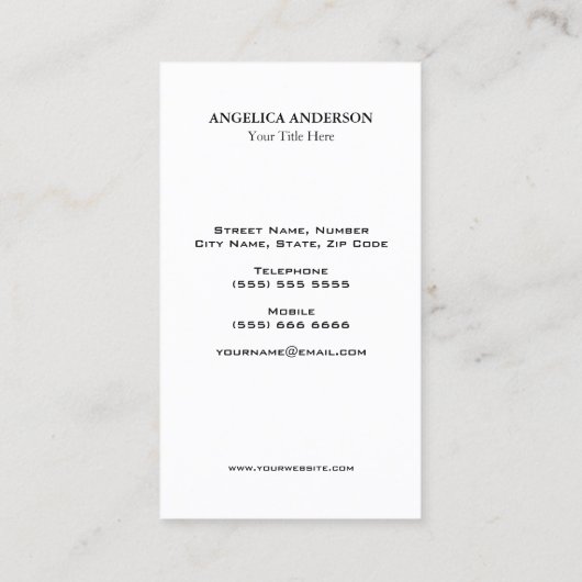 Black Butterfly Logo Visitekaartje (Achterkant)