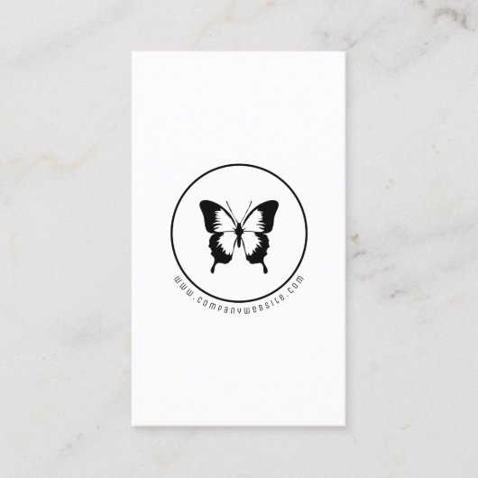 Black Butterfly Logo Visitekaartje (Voorkant)