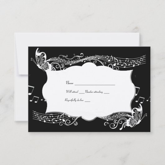Black Butterfly Music Fidelity rsvp Kaartje (Voorkant)