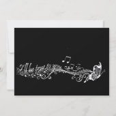 Black Butterfly Music Fidelity Wedding Invitations Kaart (Achterkant)
