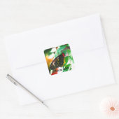 Black Butterfly Natuur - Aangepast Vierkante Sticker (Envelop)