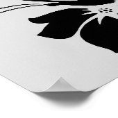 Black Butterfly on a Flower Poster Paper (Hoek)