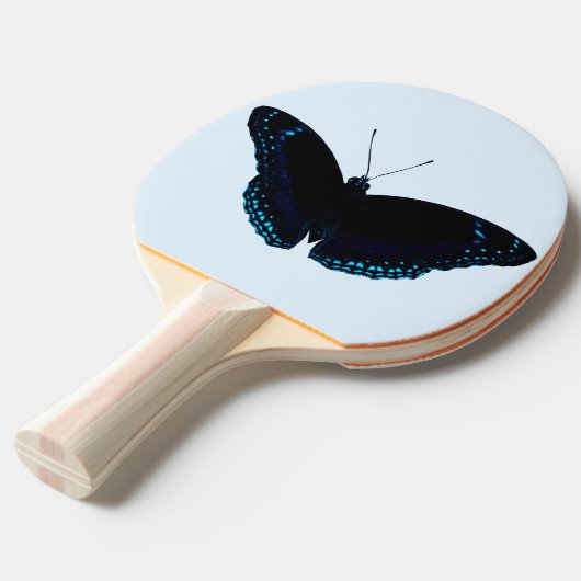 Black Butterfly Ping Pong Paddle Tafeltennisbatje (Voorkant Gekanteld)