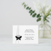 Black Butterfly Reception Enclosure Informatiekaartje (Staand voorkant)