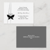Black Butterfly Reception Enclosure Informatiekaartje (Voorkant / Achterkant)