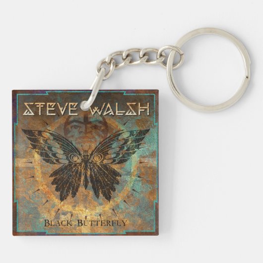Black Butterfly Sleutelhanger (Achterkant)