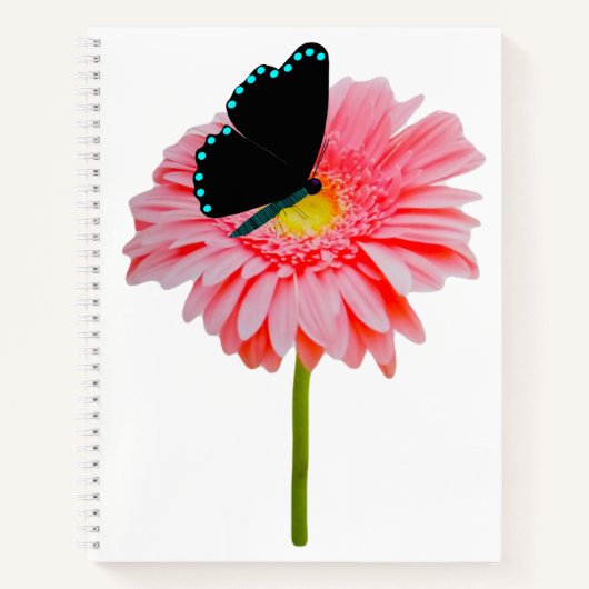 Black Butterfly Spiral Notebook Notitieboek (Voorkant)