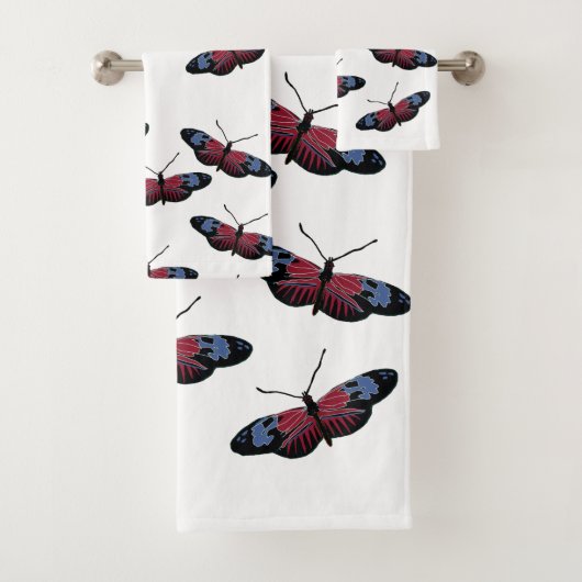 Black Butterfly Spring Art Bad Handdoek (Insitu)