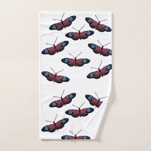 Black Butterfly Spring Art Bad Handdoek (Handdoek)