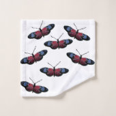 Black Butterfly Spring Art Bad Handdoek (Wasdoekje)