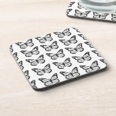 Black Butterfly Stencils Onderzetter (Linkerzijde)