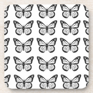 Black Butterfly Stencils Onderzetter