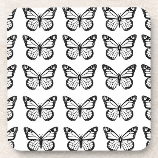 Black Butterfly Stencils Onderzetter (Voorkant)