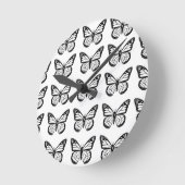 Black Butterfly Stencils Ronde Klok (Hoek)