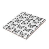 Black Butterfly Stencils Tegeltje (Zijkant)