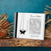 Black Butterfly Wedding Fotoplaat (Zijkant)