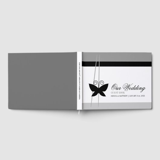 Black Butterfly Wedding Gastenboek (Volledig)