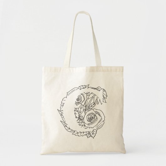 Black "C" Design Canvas tas (Voorkant)